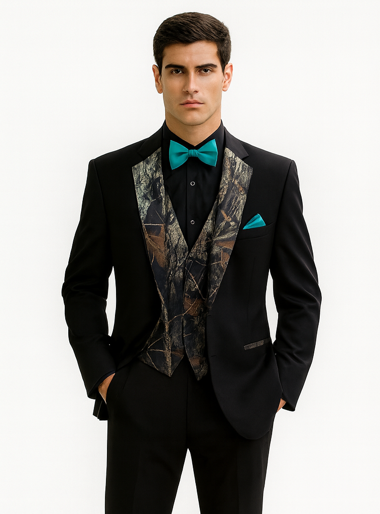 Single Breasted Camouflage Tuxedo Suit
