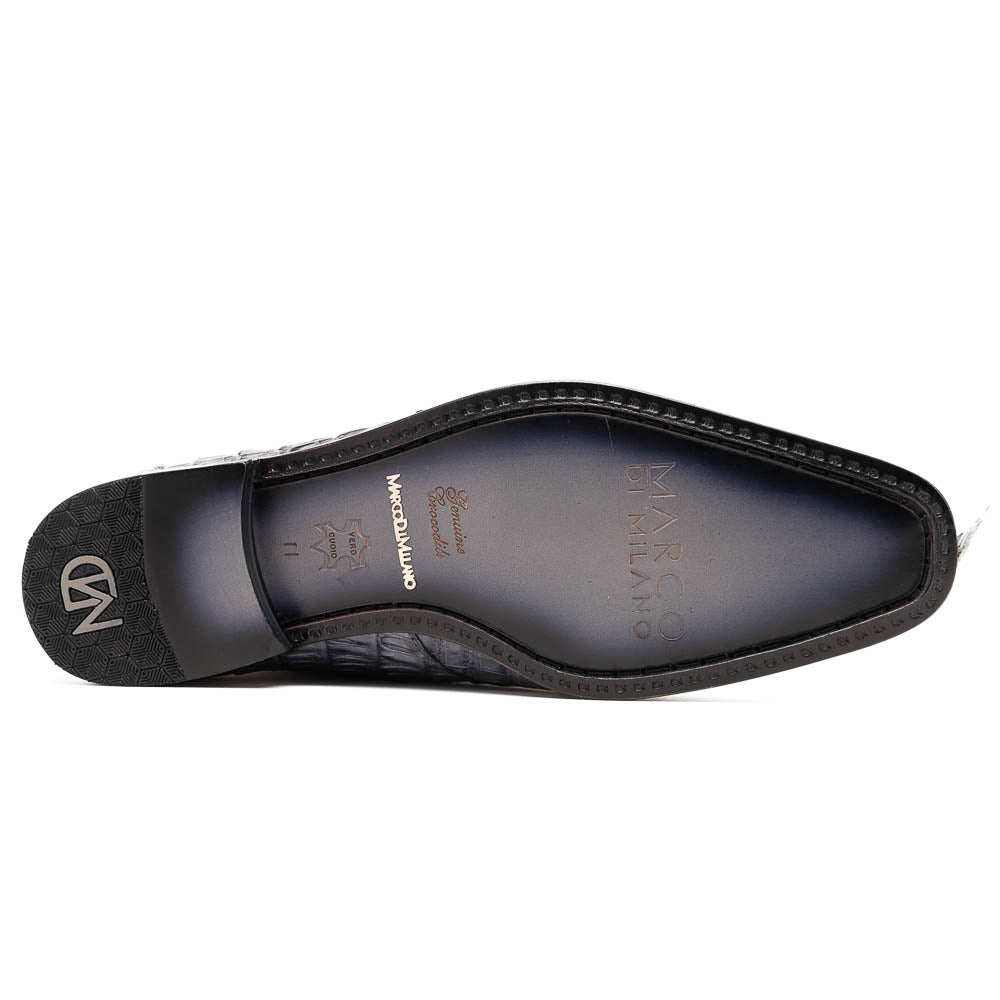 Marco Di Milano Cancun Gray Caiman Crocodile Derby