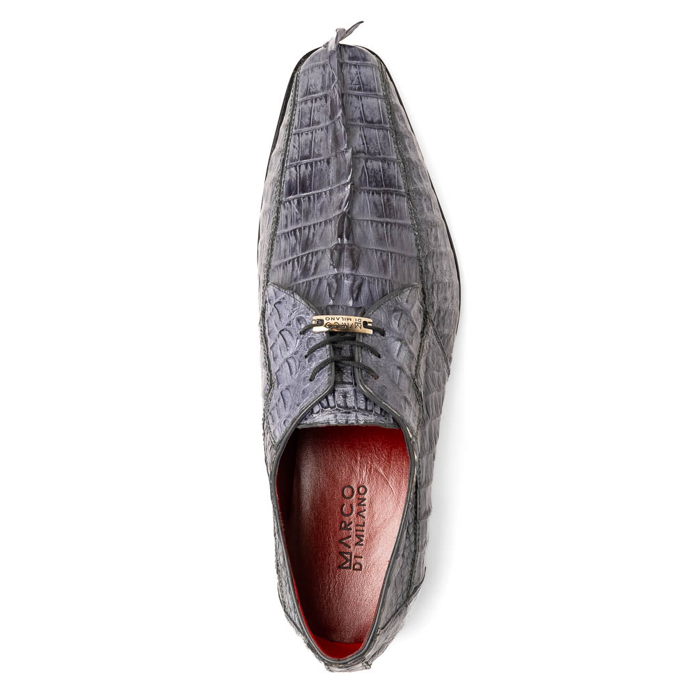 Marco Di Milano Cancun Gray Caiman Crocodile Derby