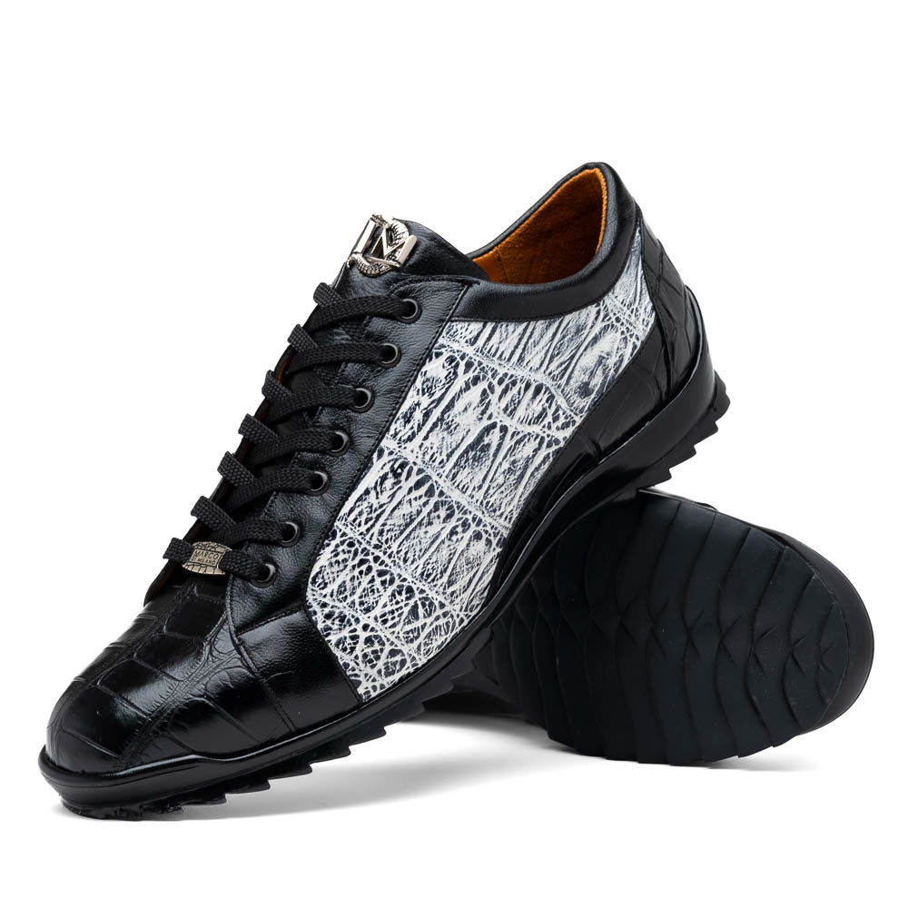 Marco Di Milano Cairo Alligator Sneakers Black/White