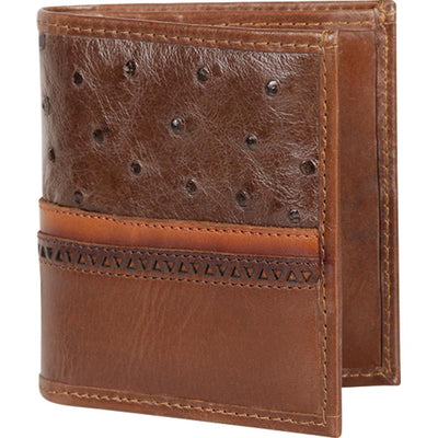 Cartera Avestruz CA60307 Piel de Avestruz Café