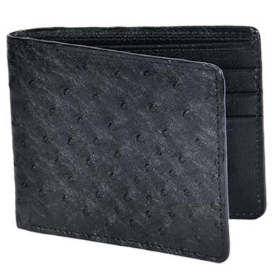 Cartera Avestruz Original Negra CA10305