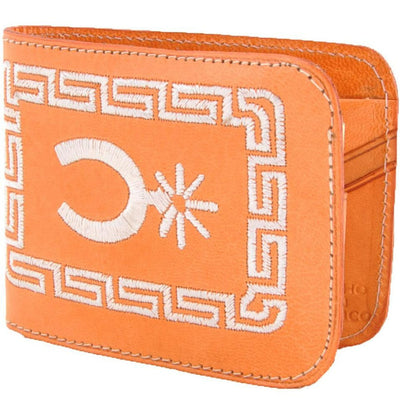 Cartera Cuero Bordada Natural by Parahombreusa