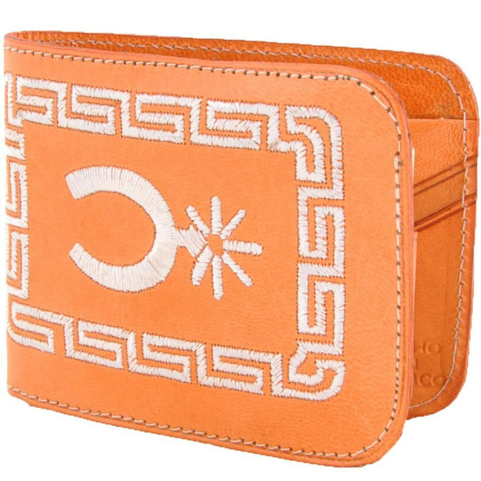 Cartera Cuero Bordada Natural by Parahombreusa