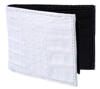 Cartera de Cocodrilo Original Blanco White Diamonds Boots