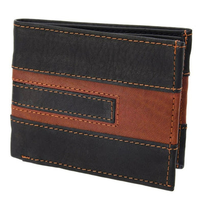 Cartera de Piel Negra y CafΓ© Hecha en MΓ©xico