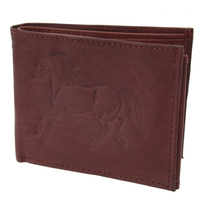 Cartera de Piel con Grabado de Caballo