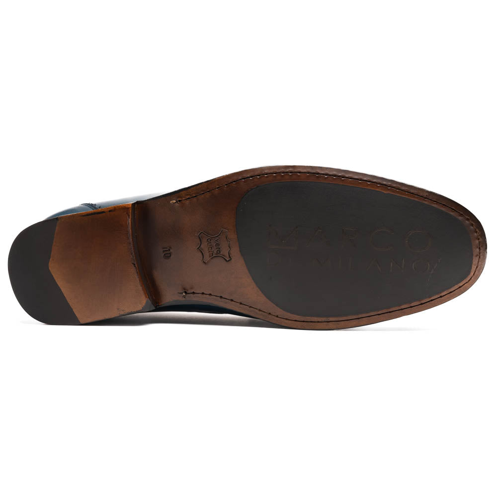 Marco Di Milano Cassarano Men's Calfskin Leather Loafers Navy