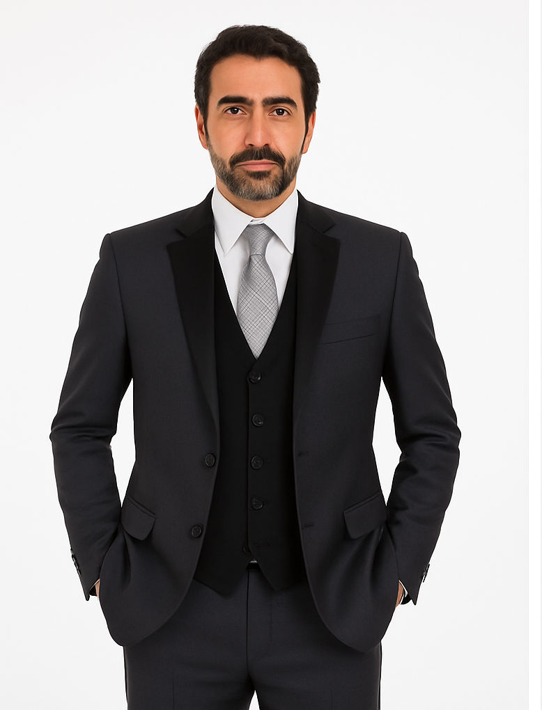 charcoal-grey-tuxedo-with-black-velvet-lapel-vested-wedding-suit-gray-tux-for-groom