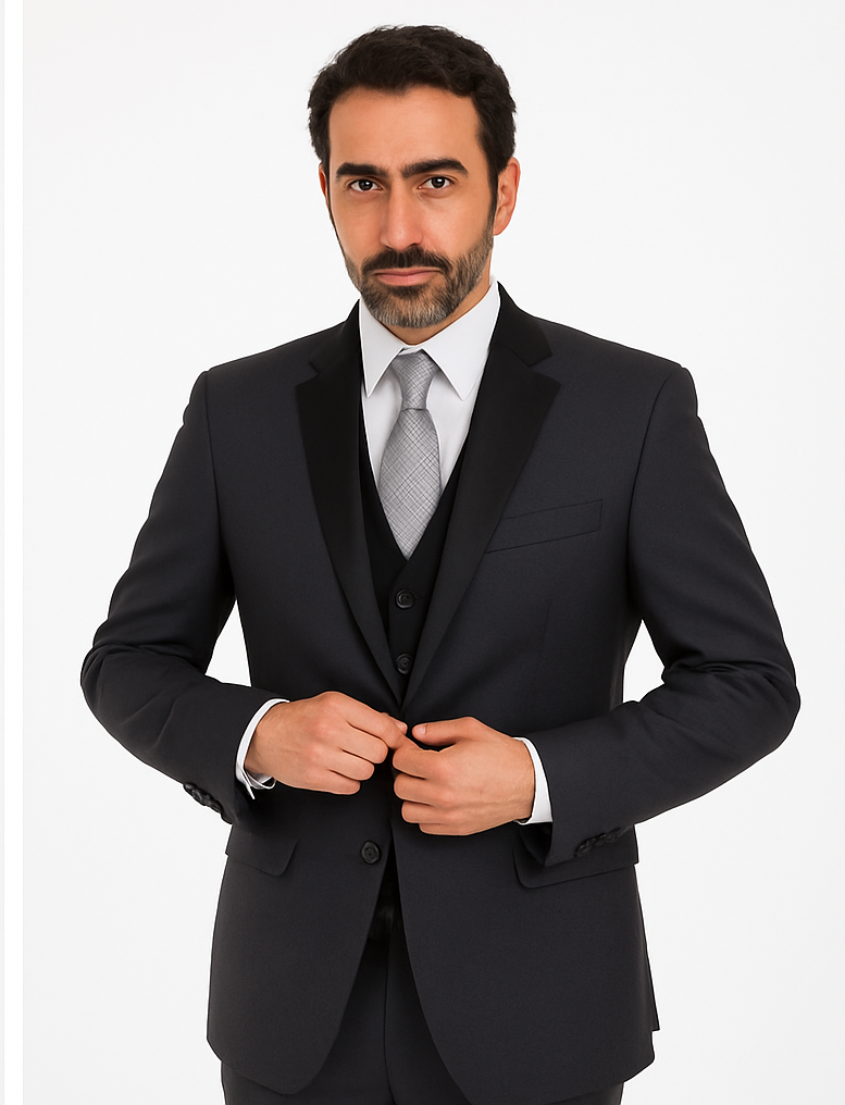 charcoal-grey-tuxedo-with-black-velvet-lapel-vested-wedding-suit-gray-tux-for-groom