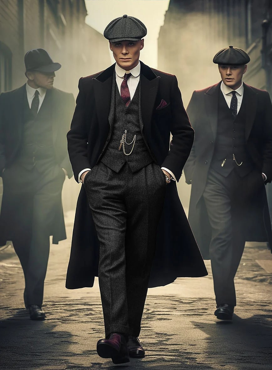 Heritage Charcoal Tweed Suit – Classic Peaky Blinders Inspired Design