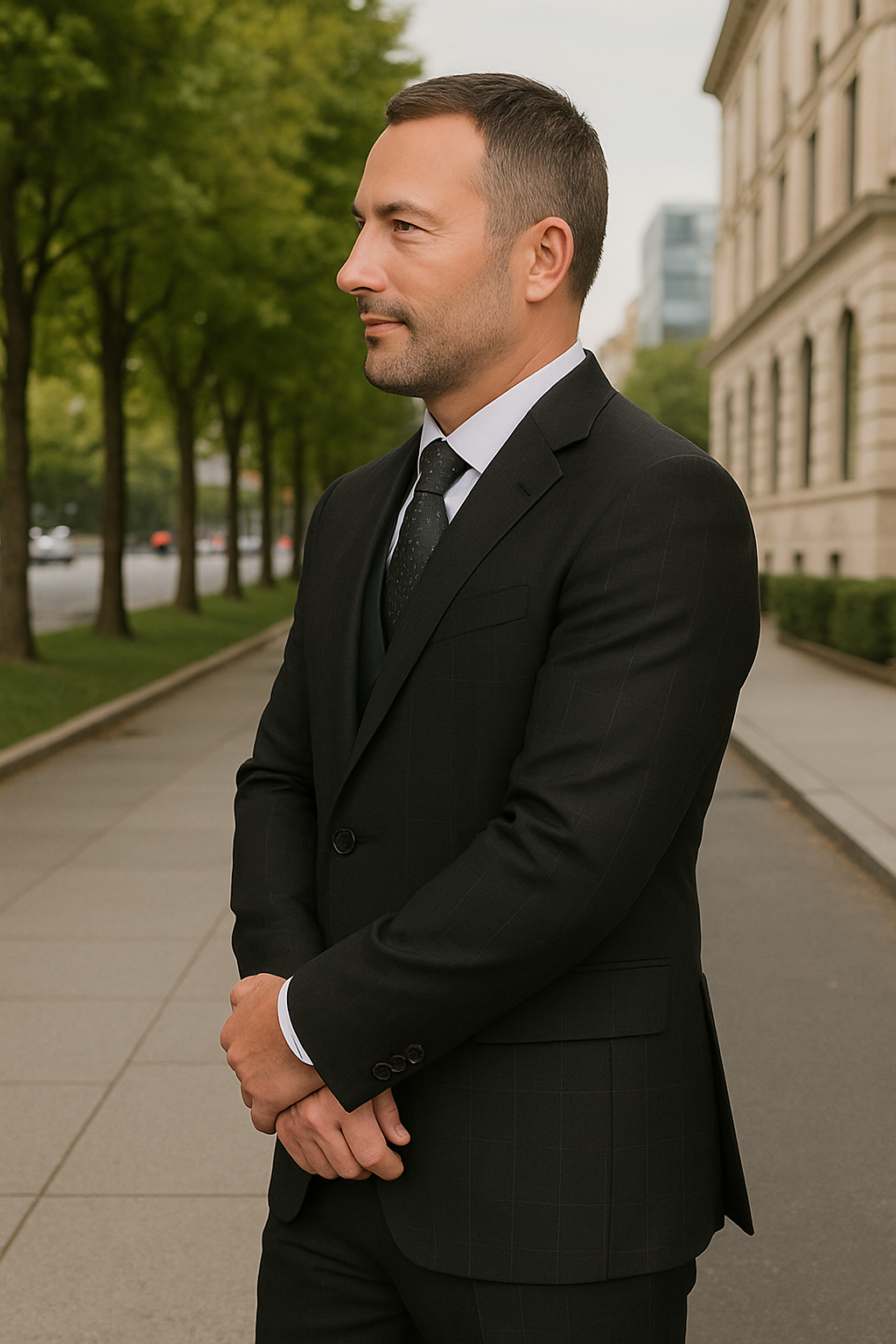 Italian Made 3 Piece Wool Suit by Statement