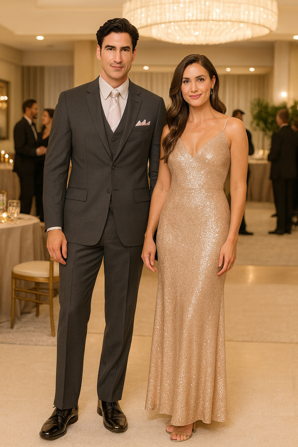 Cheap Plus Size Suits For Men - Big and Tall Suit For Big Guys Dark Gray