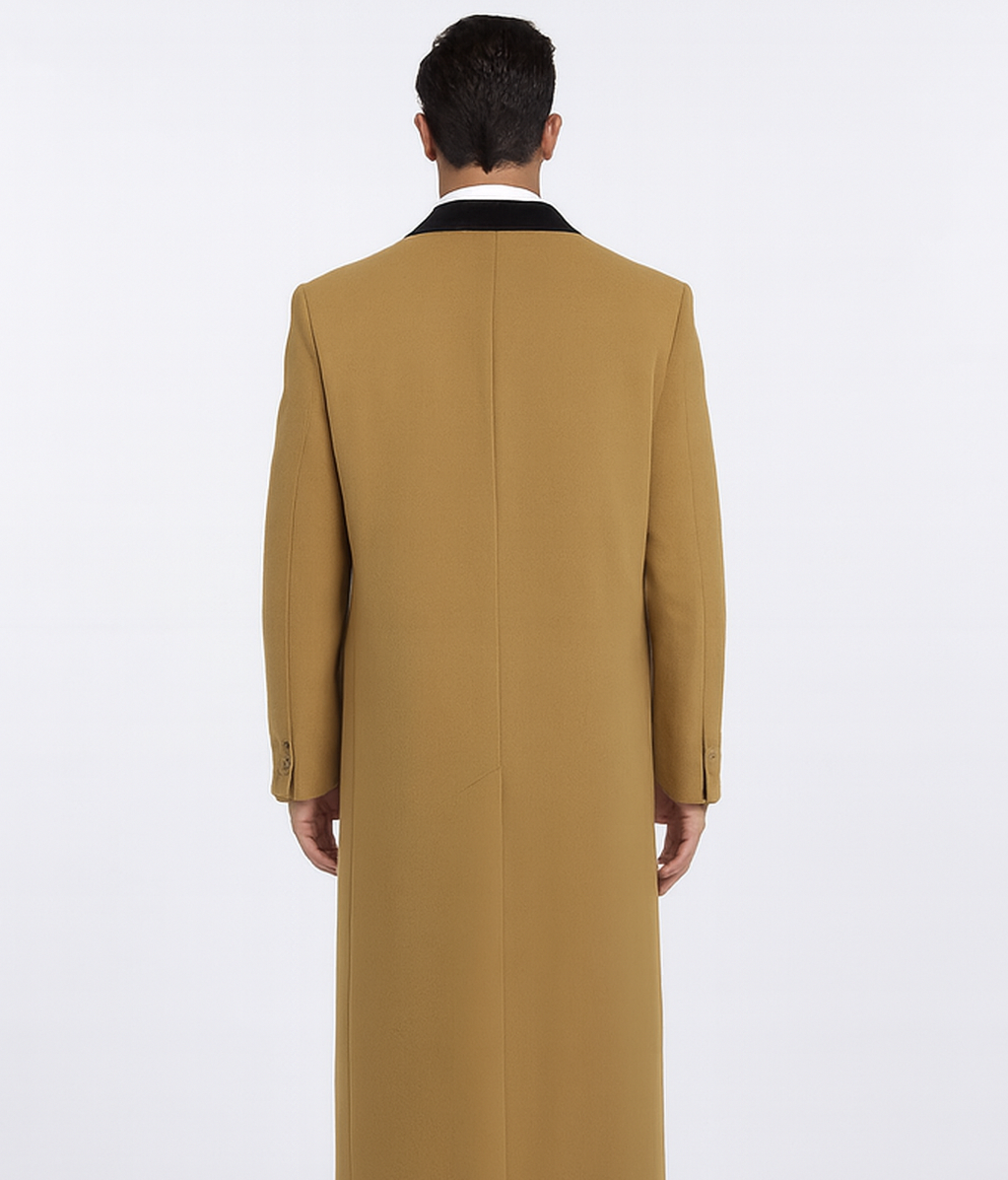 Chesterfield Wool & Cashmere Full Length Velvet Collar Beige ~ Camel and brown ~ Khaki