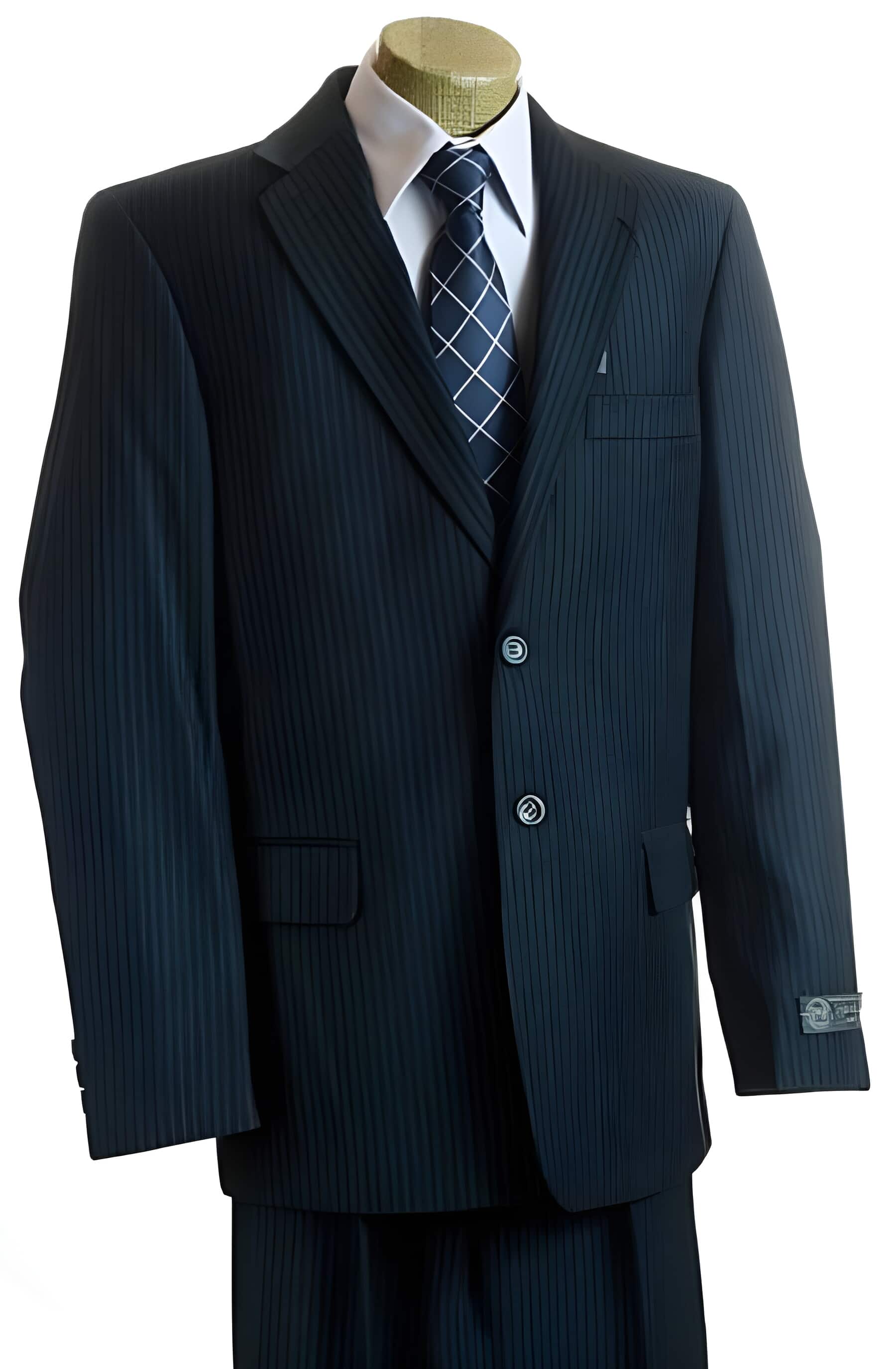 Children Kids Boys Navy Pinstripe Two buttons Italian Design Wedding Dark Blue Toddler Suit