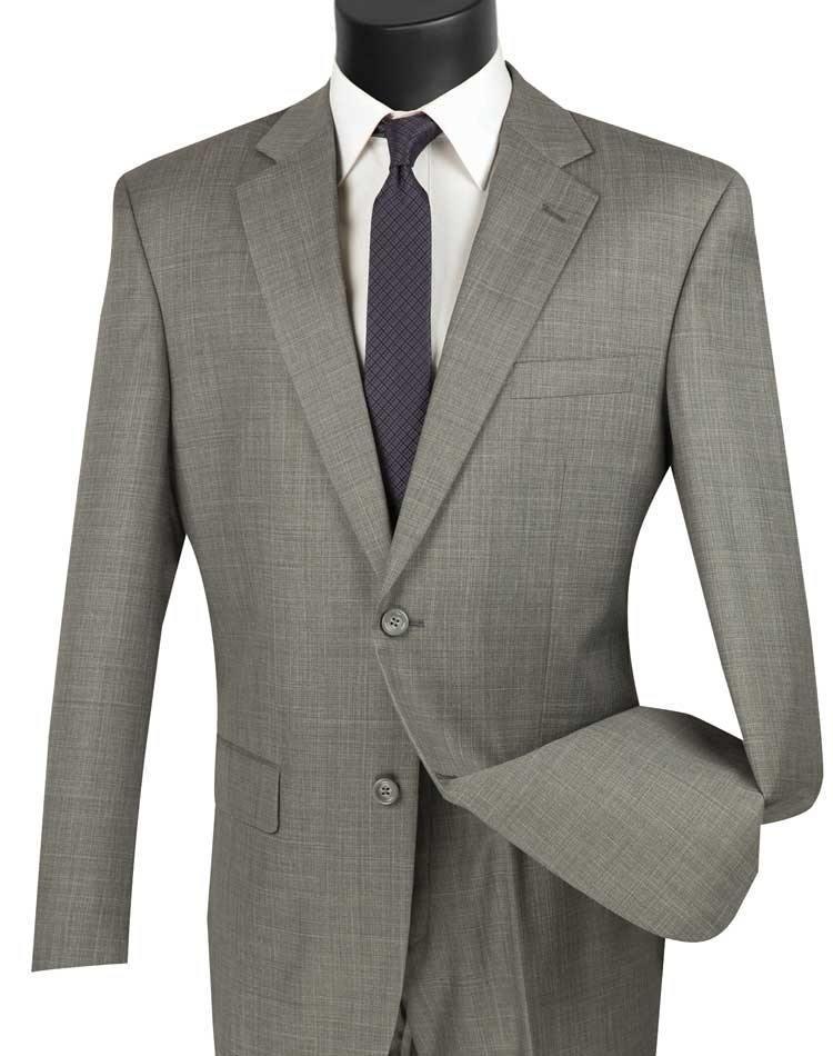 Classic Fit Sharkskin Suit by Vinci