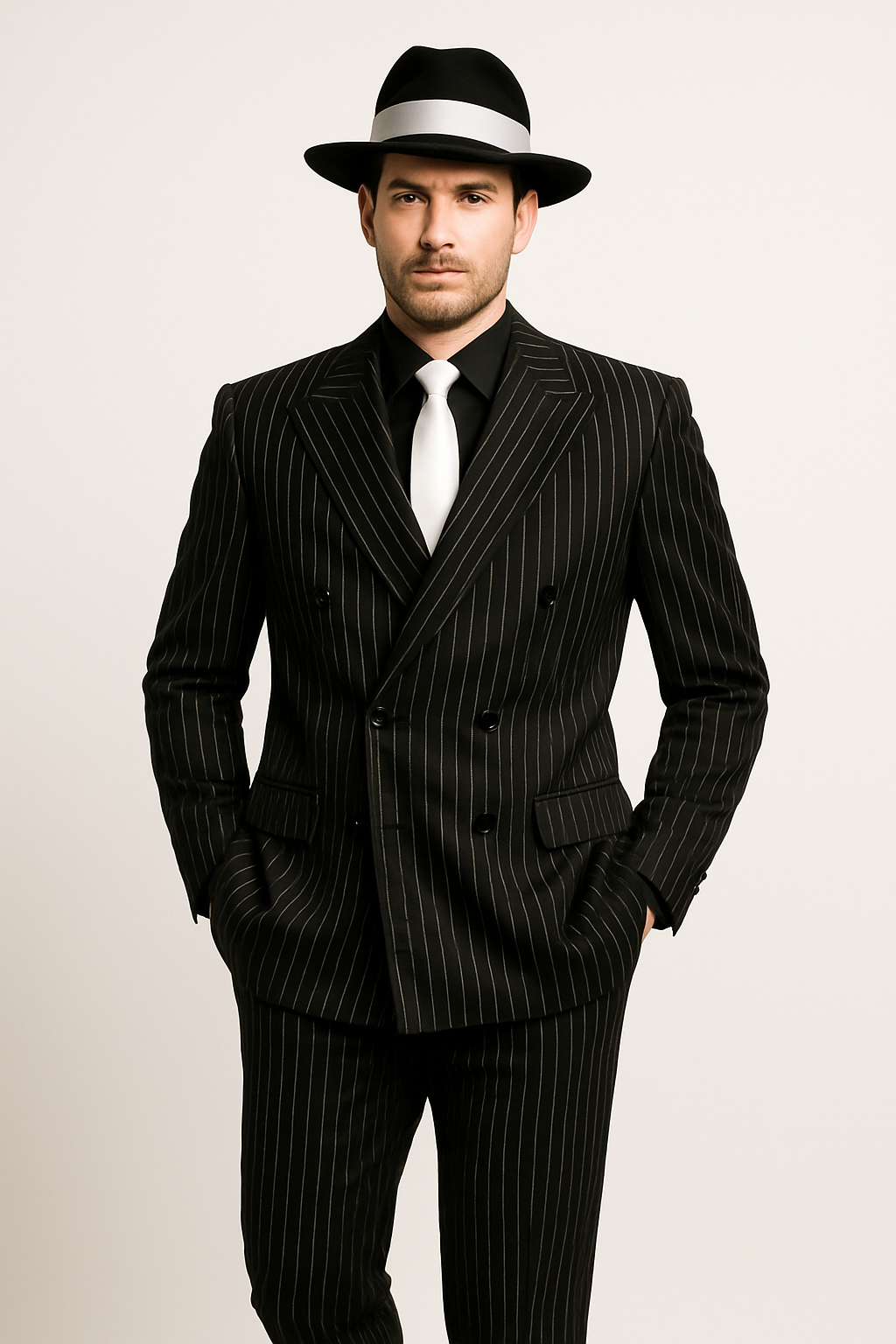 classic-gangster-jet-black-white-pinstripe