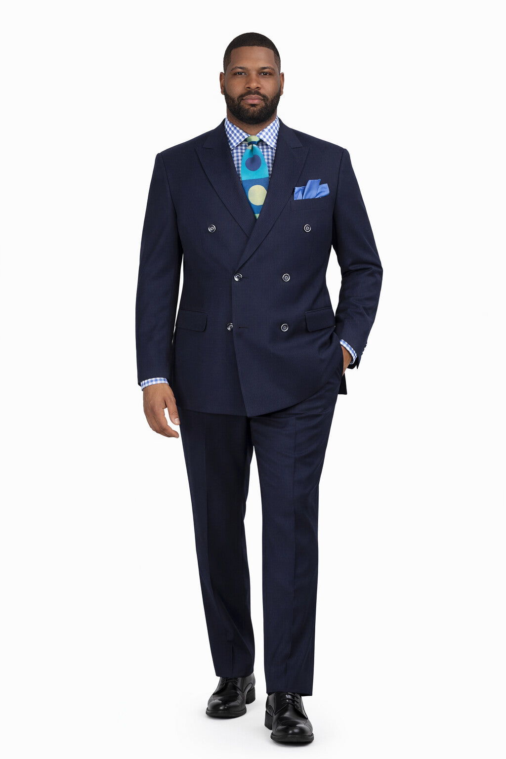 Apollo King Men's 2pc Double Breasted Outlet Suit Pleated Pants
