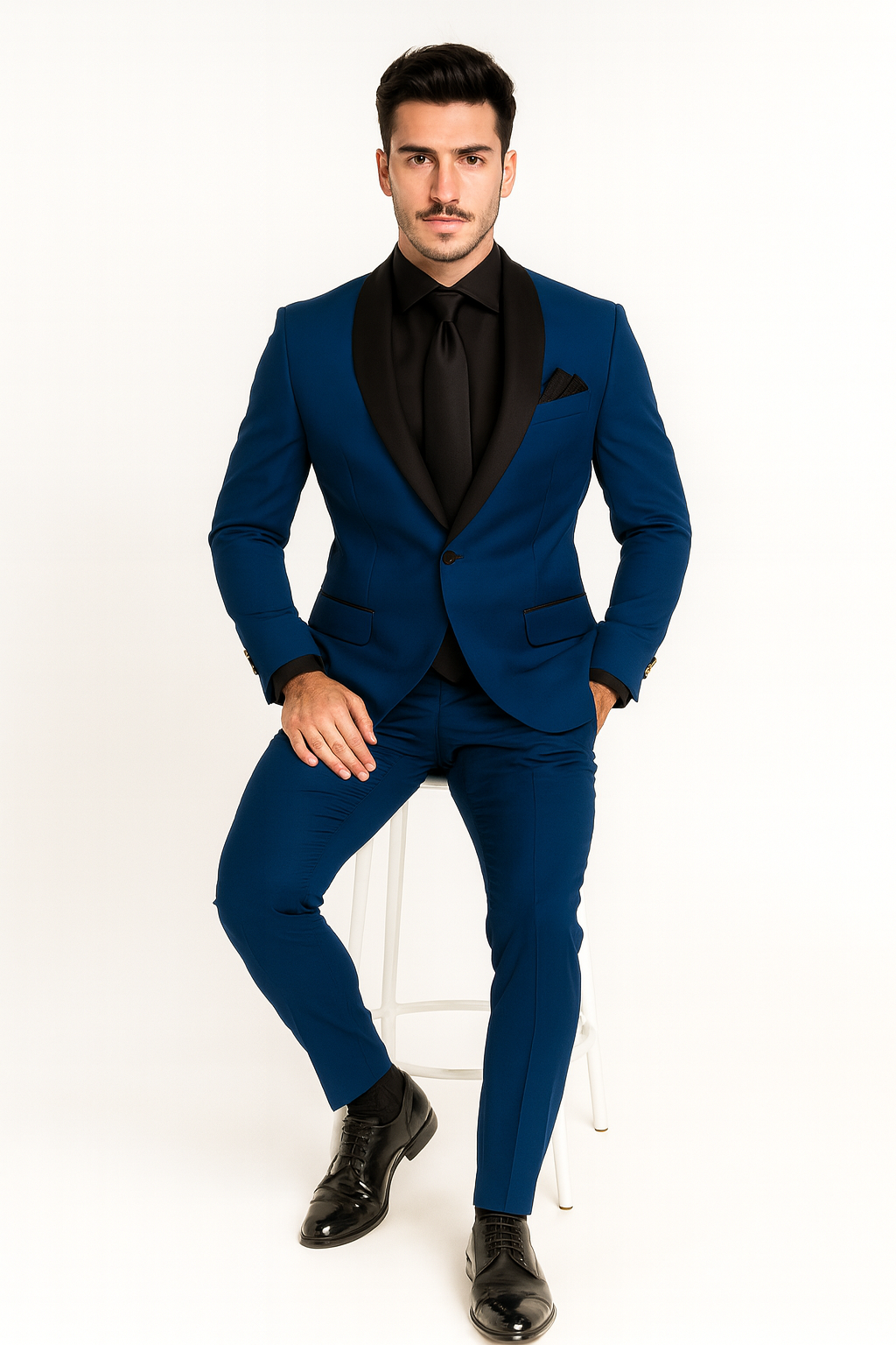 Cobalt Blue Tuxedo Suit