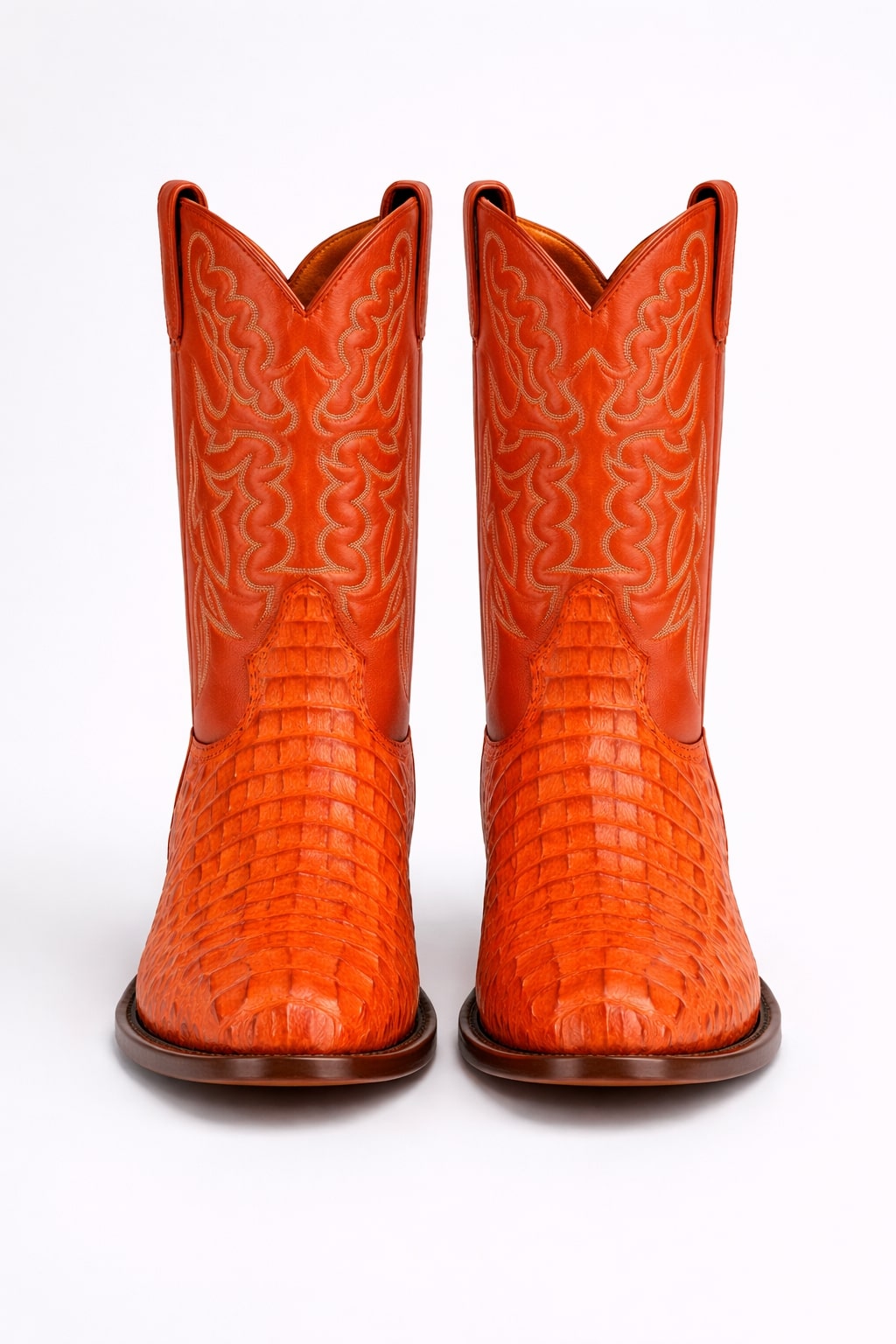 Caiman Hornback Cowboy Boots by King Exotic