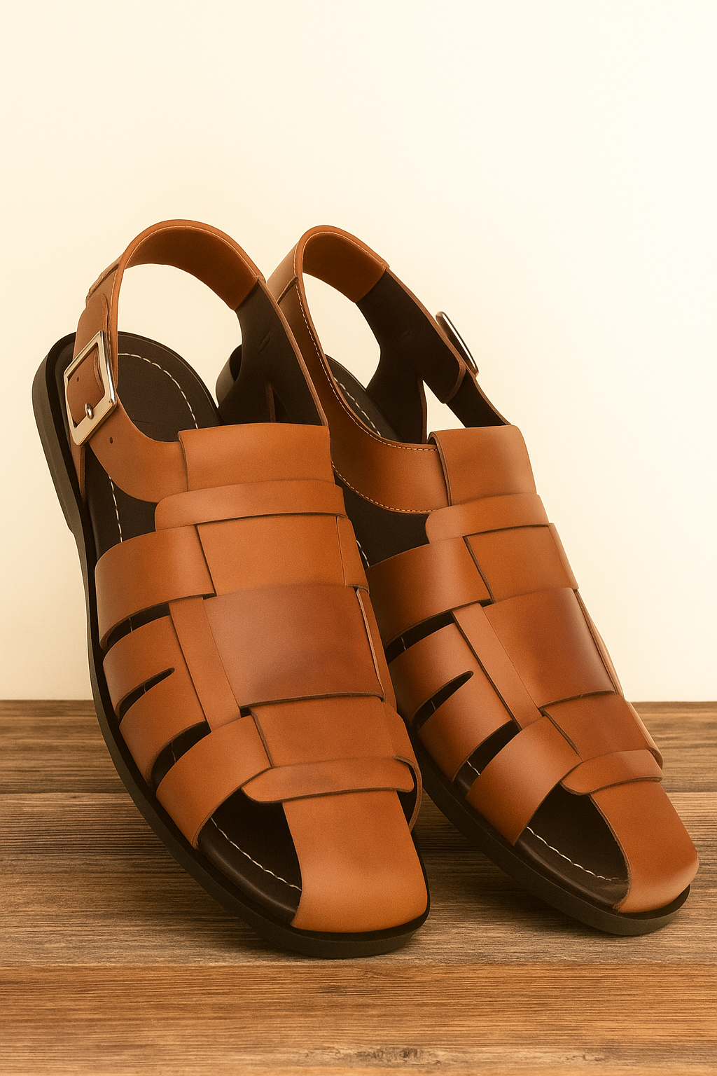 Fisherman Sandal Cognac by Mezlan, Made in Spain