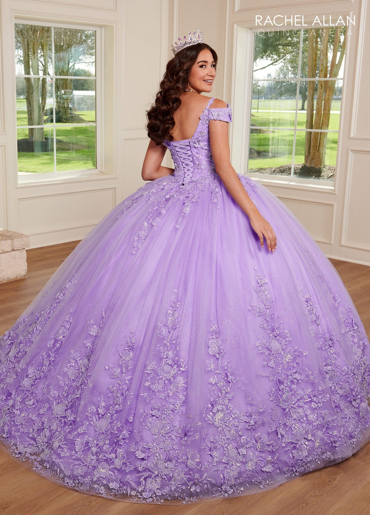 Rachel Allan RQ1126 Cold Shoulder Quinceanera Dress