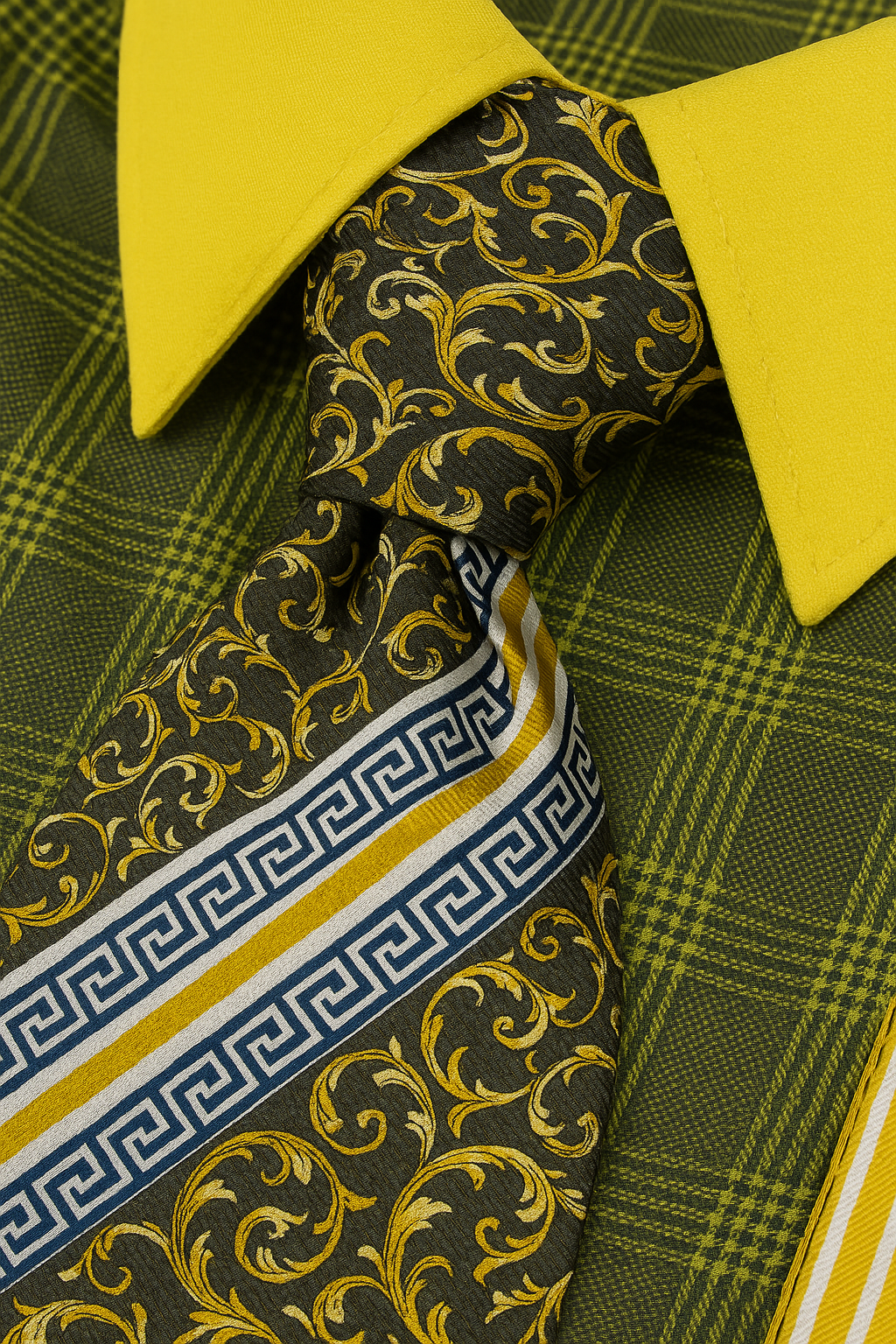 Black Gold Colorful Men's Dress Shirt