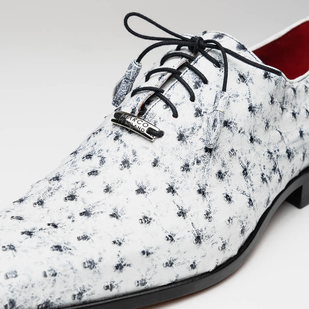 Marco Di Milano Criss Ostrich Quill Dress Oxfords Newspaper