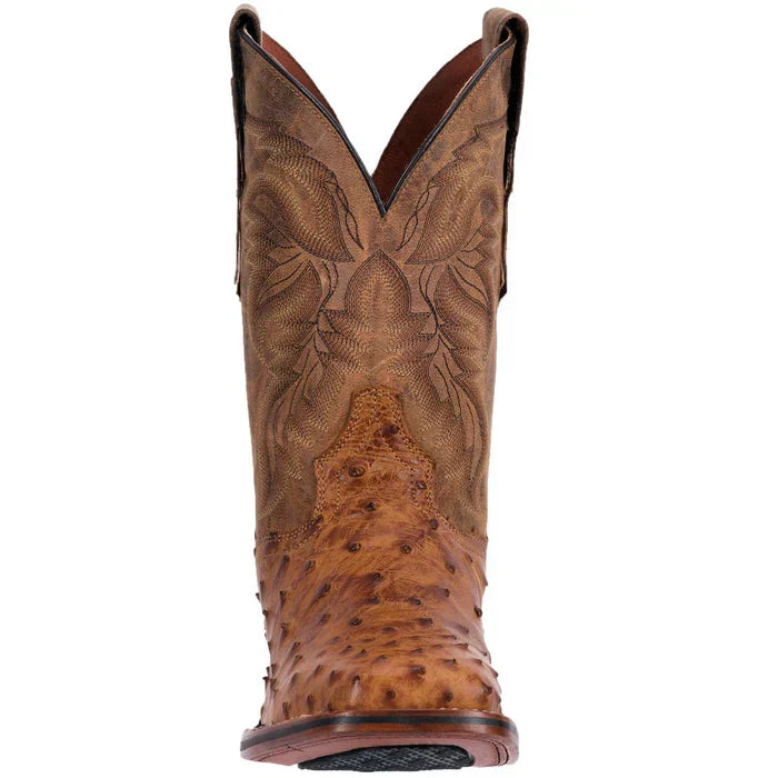 Dan Post Alamosa Full Quill Ostrich Boots - Tan