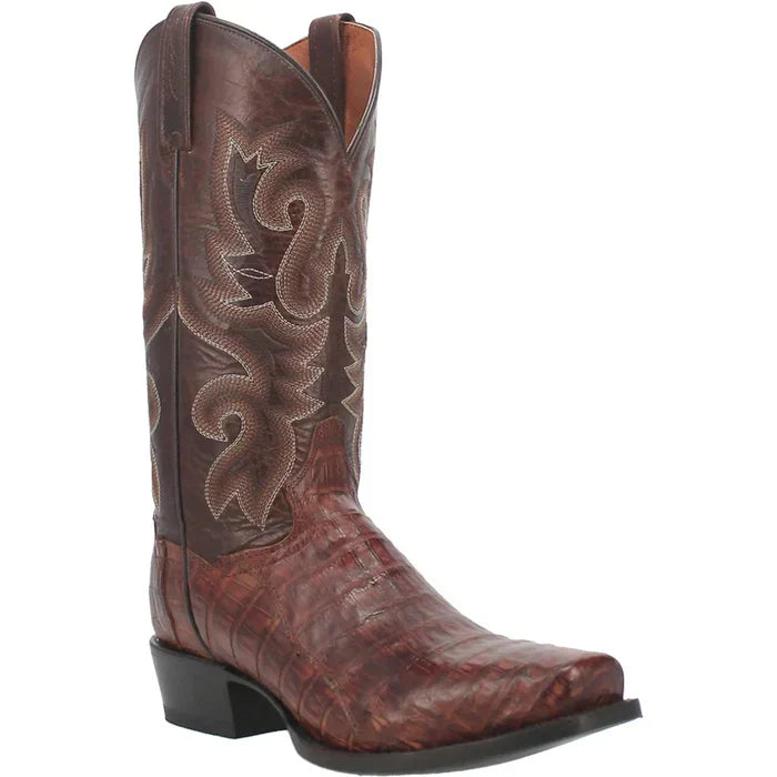 Dan Post Caiman Belly Square Toe Boots Brass