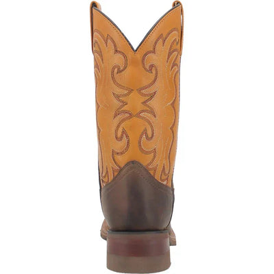 Men's Tan Leather Square Toe Boots by Dan Post