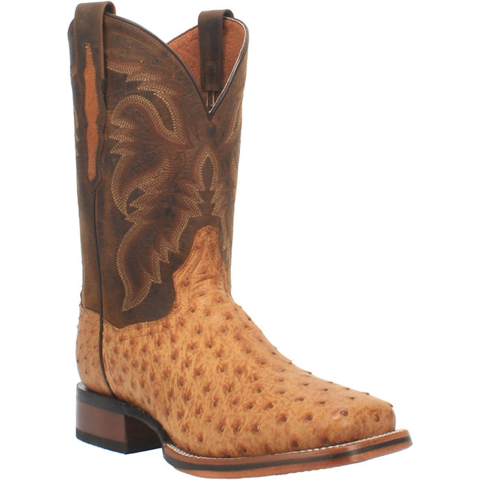Dan Post Kershaw Full Quill Ostrich Boots Saddle
