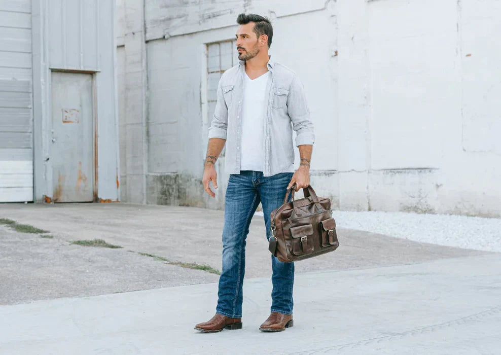 Dan Post Kingsly Caiman Square Toe Boots
