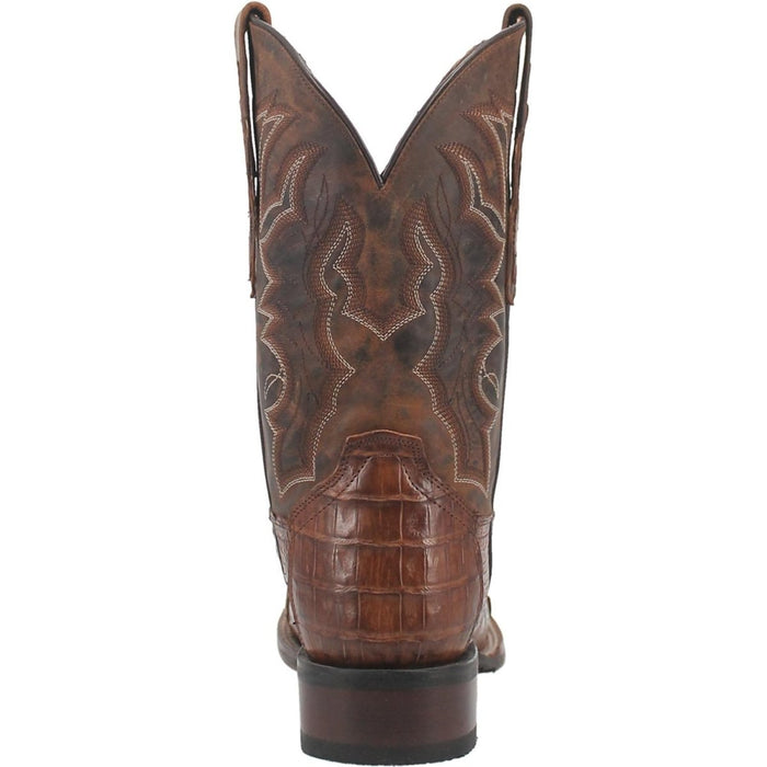 Dan Post Kingsly Black Caiman Square Toe Boots