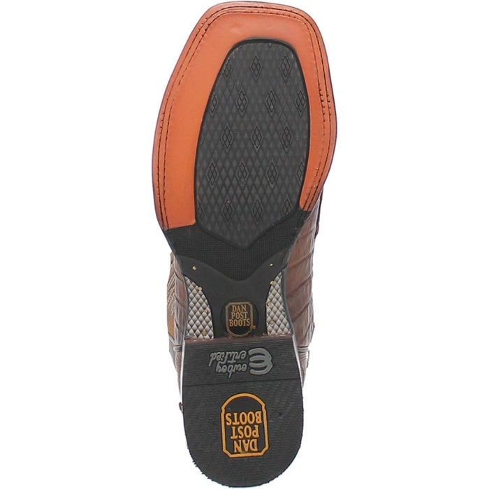 Dan Post Kingsly Black Caiman Square Toe Boots