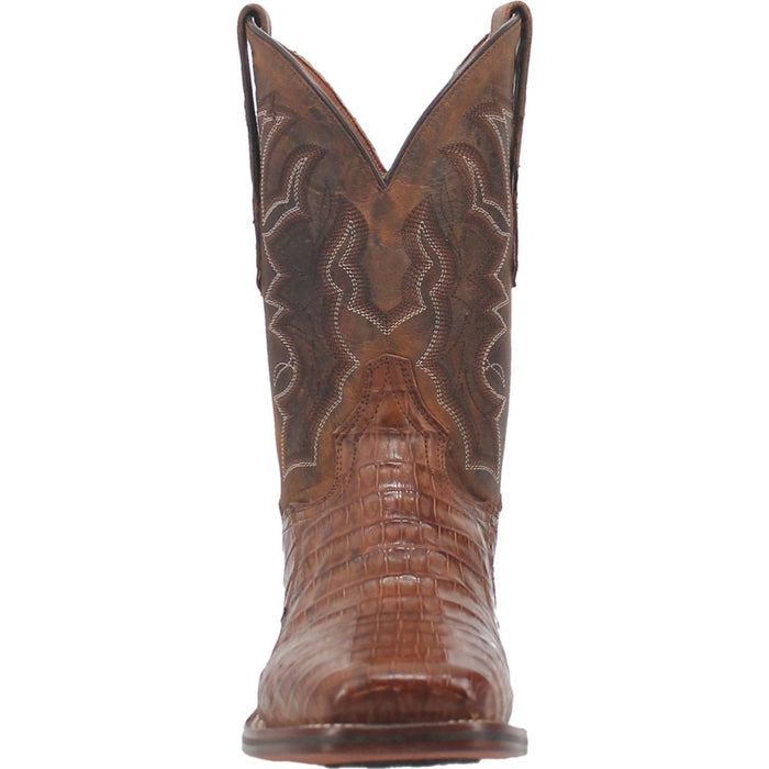 Dan Post Kingsly Black Caiman Square Toe Boots