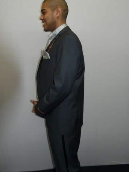 Ivory Slick Three Buttons Front One Center Back Boy Suit Custom Shop For Kids Clothes