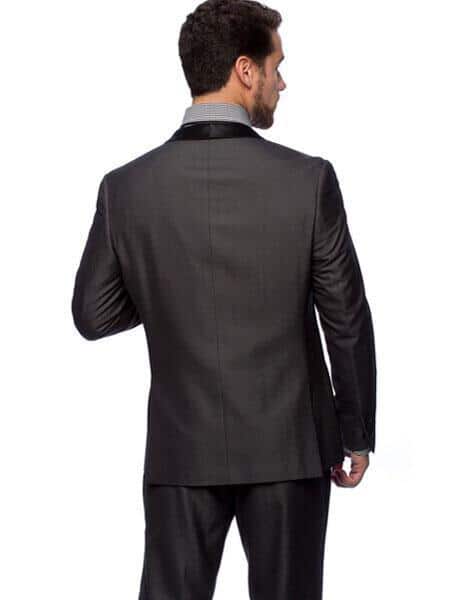 Long length er Fashion Zoot Dark color black With Light Blue ~ baby blue Pinstripe Five Buttons Front Personality Custom Boy Suit $74