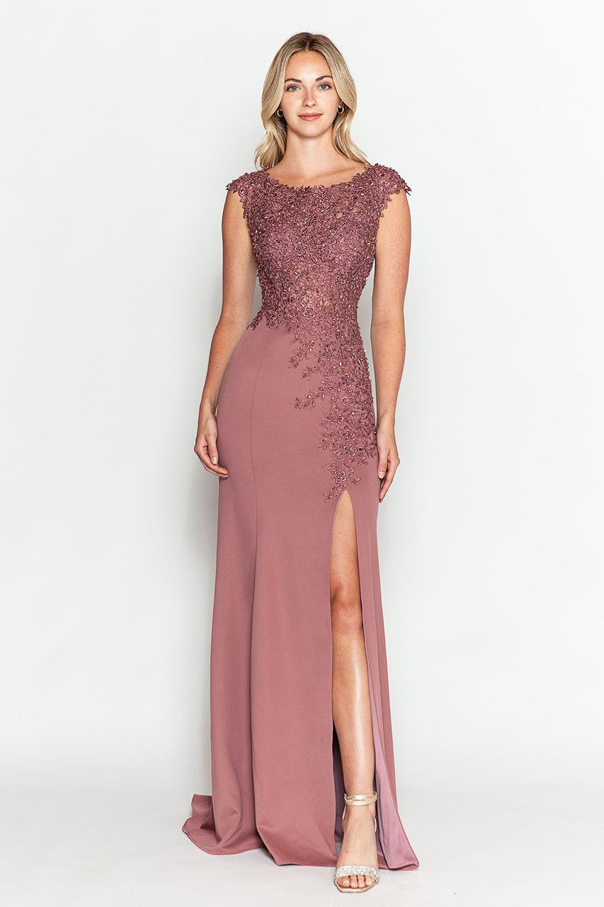 Dark Mauve Quinceanera Mom Dresses Mother of the Quince Gowns Lenovia 8343