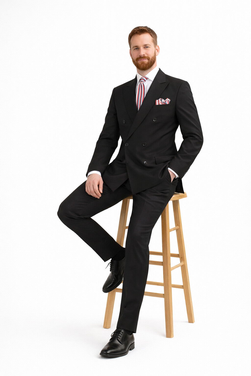 Apollo King Men's 2pc Double Breasted Outlet Suit Pleated Pants