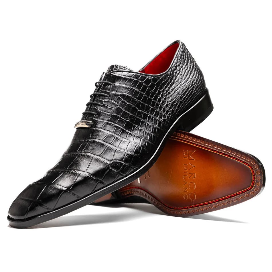Marco Di Milano Bono Alligator Whole-cut Oxfords