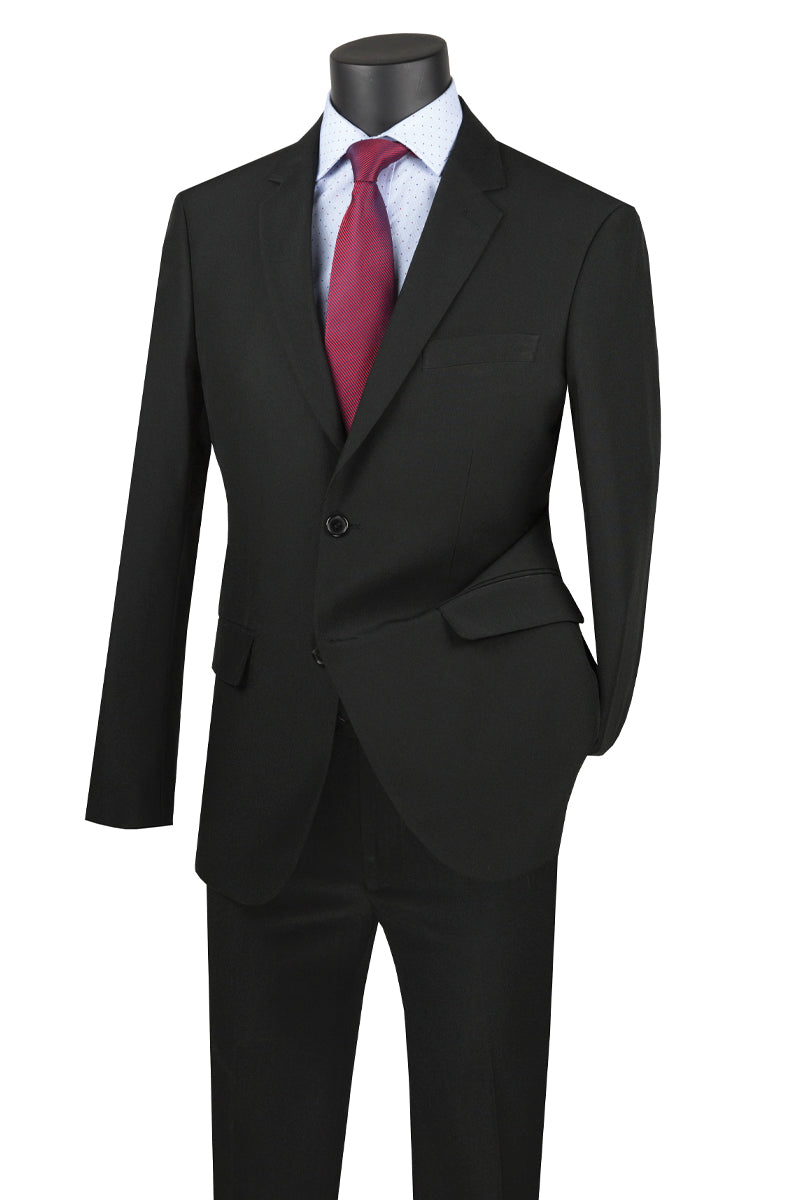 Classic Black 2 Button Suit for Men