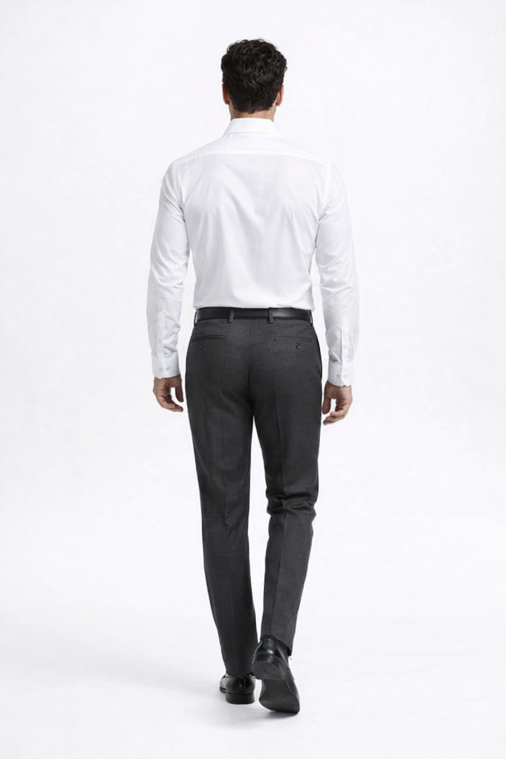 Verno Men's Classic White Cotton Dress Shirt