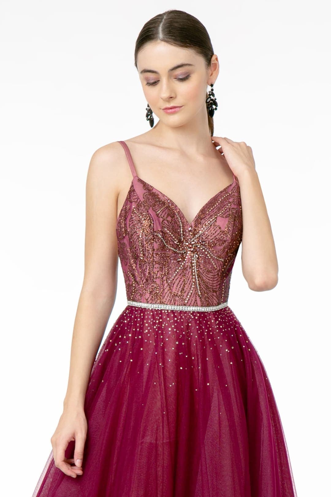 A-Line Gown in Wine by Elizabeth KGL2991