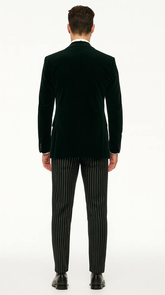 Emerald Velvet Roderick Smoking Jacket – Luxurious Men's Evening Wear