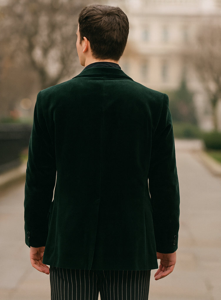 Emerald Velvet Roderick Smoking Jacket for Men