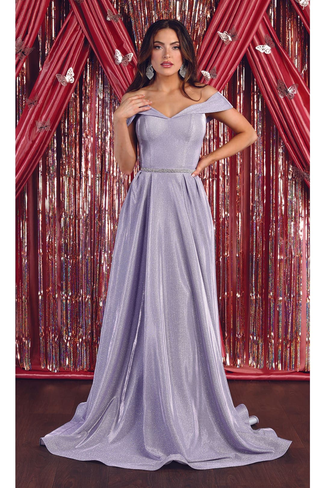 Evening Gown Pleated Long Formal Gown and Plus Size May Queen MQ1876