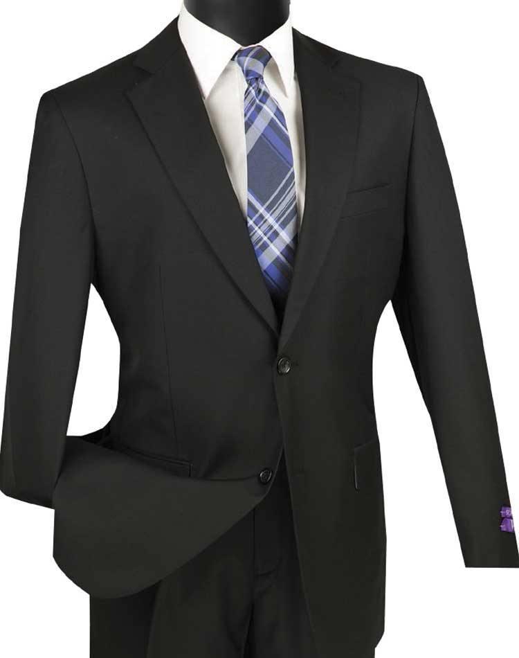 Executive Regular Fit Black Two-Piece Suit