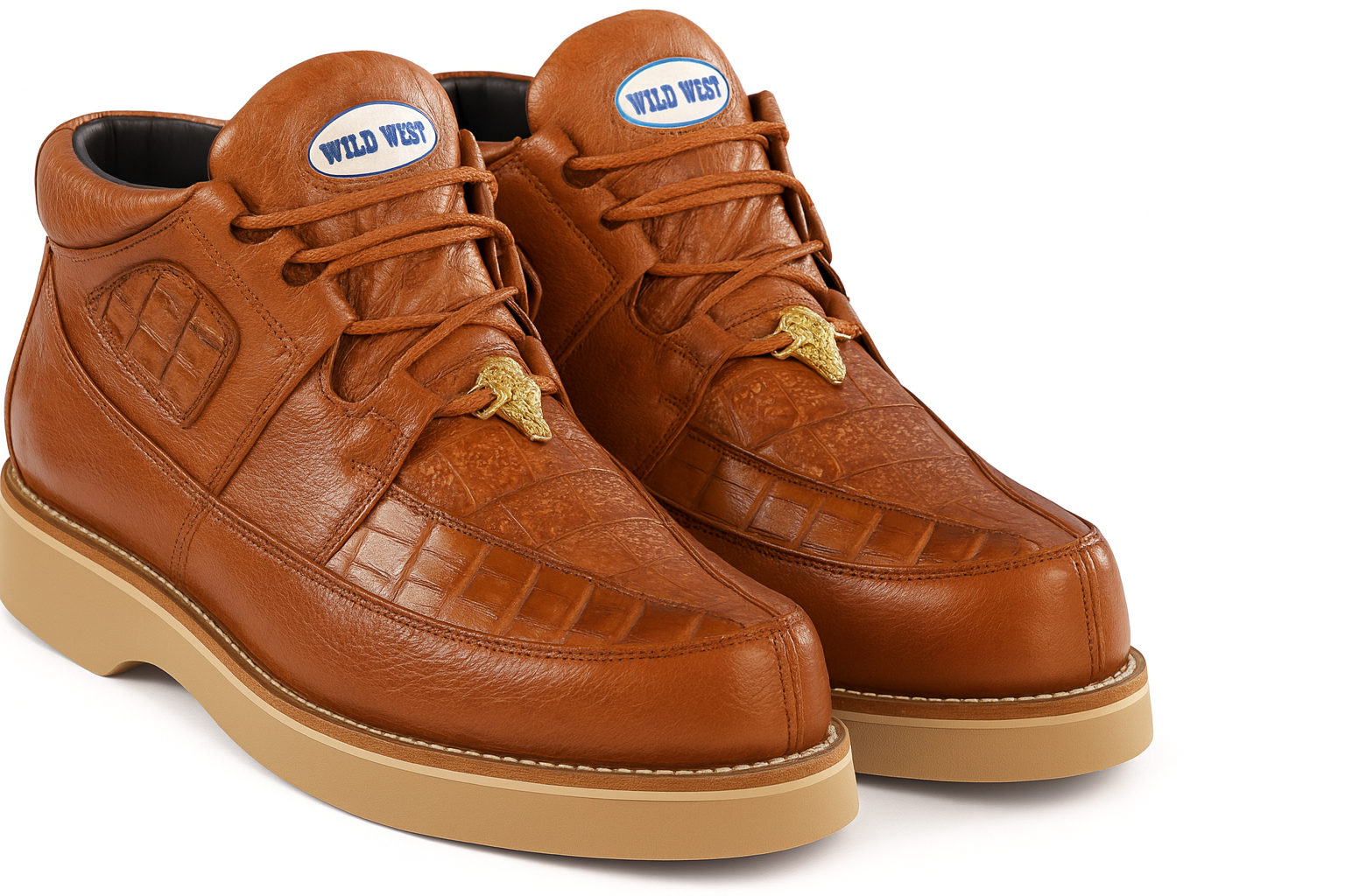 Wild West Caiman & Ostrich Skin Shoes by Los Altos