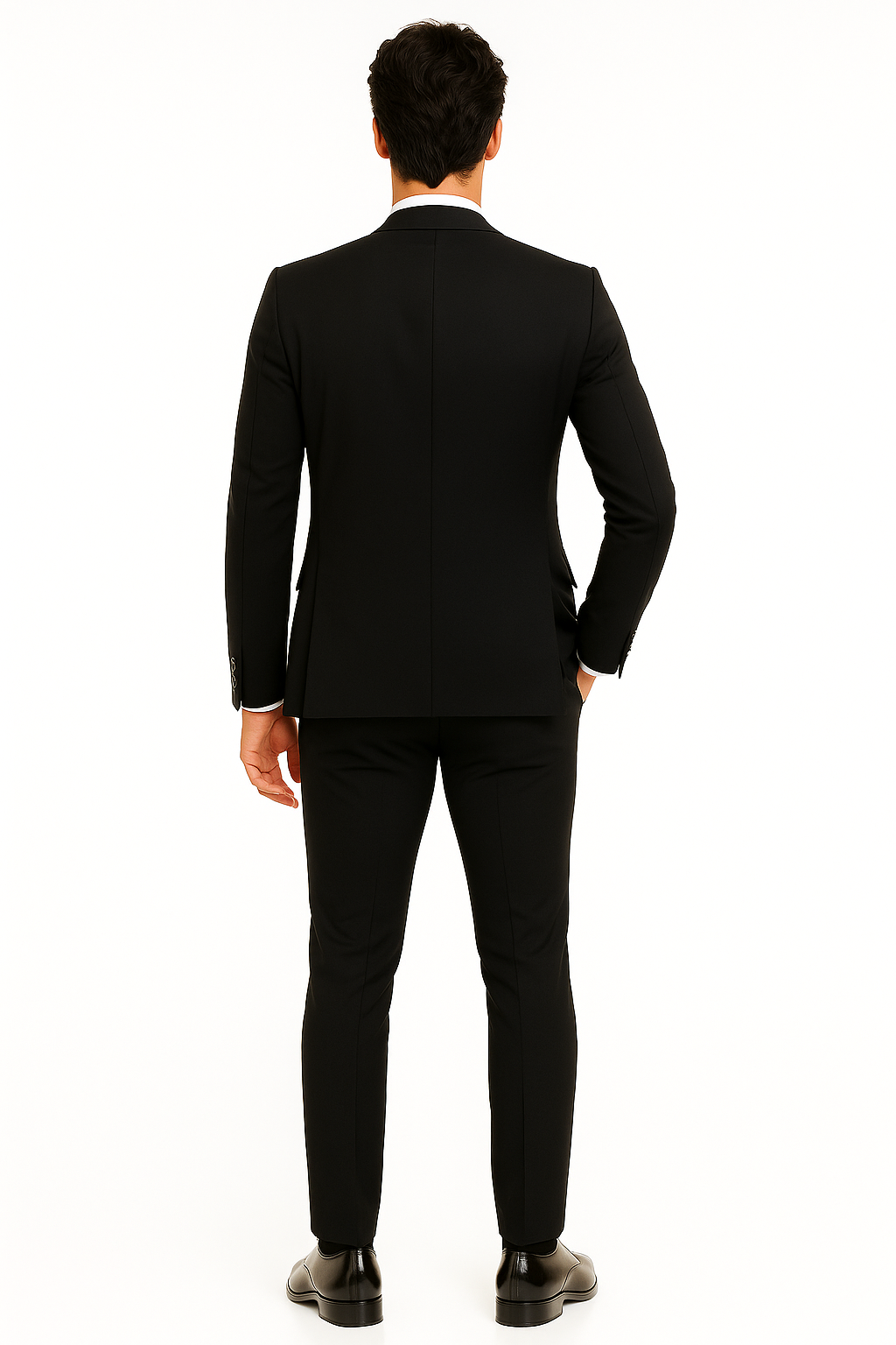 Extra Slim Fit Suit Black Shorter Sleeve~ Shorter Jacket